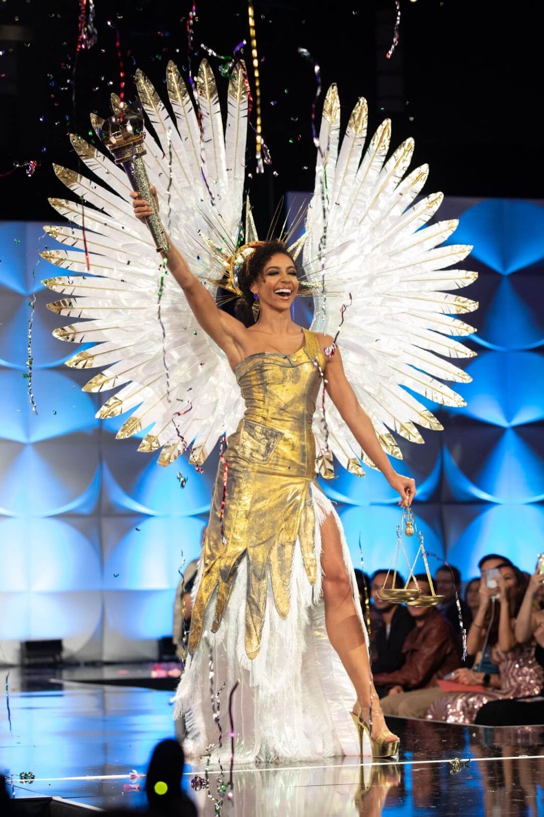 Cheslie Kryst in her national costume at the 2019 Miss Universe competition
