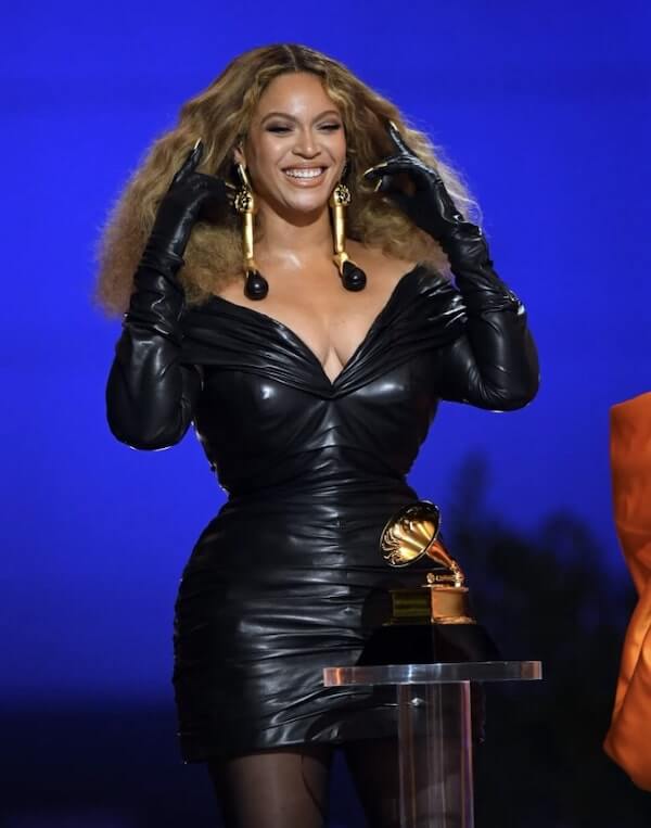 Beyonce at the 2021 Grammys