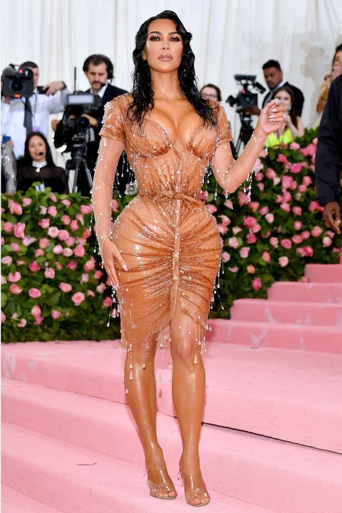 Cue the 2019 Met Gala, when Kim wore that iconic “wet dress.” Mugler had retired years before making this look (which took eight months by the way) but revived his passion for this piece.