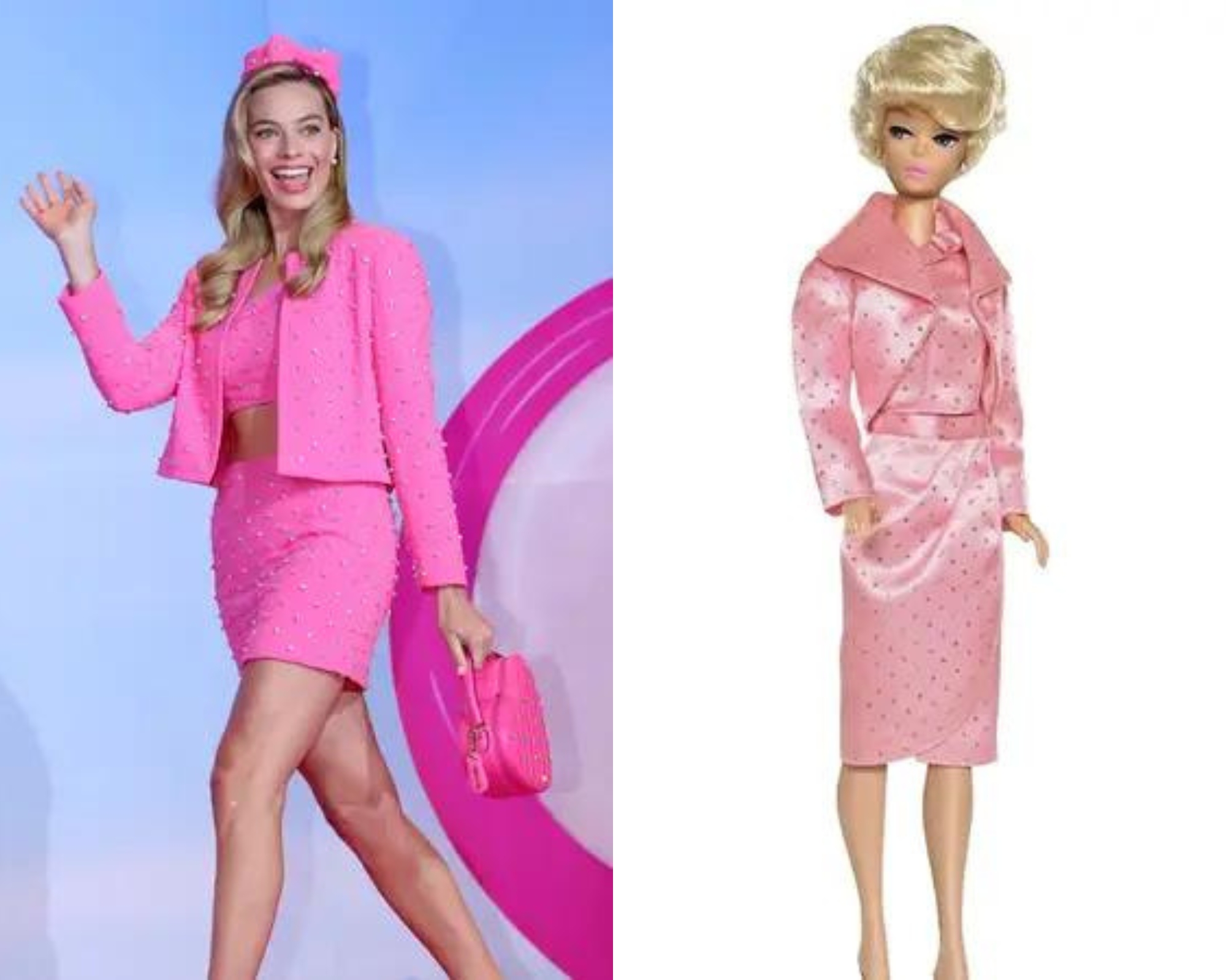 Margot Robbie Brings Barbie’s Style to the Pink Carpet: See Side-By ...