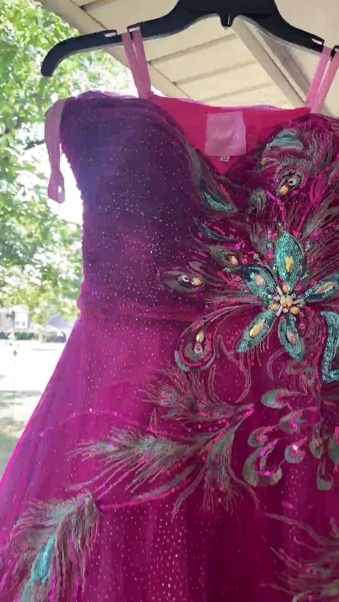 Pink Peacock Prom Dresses