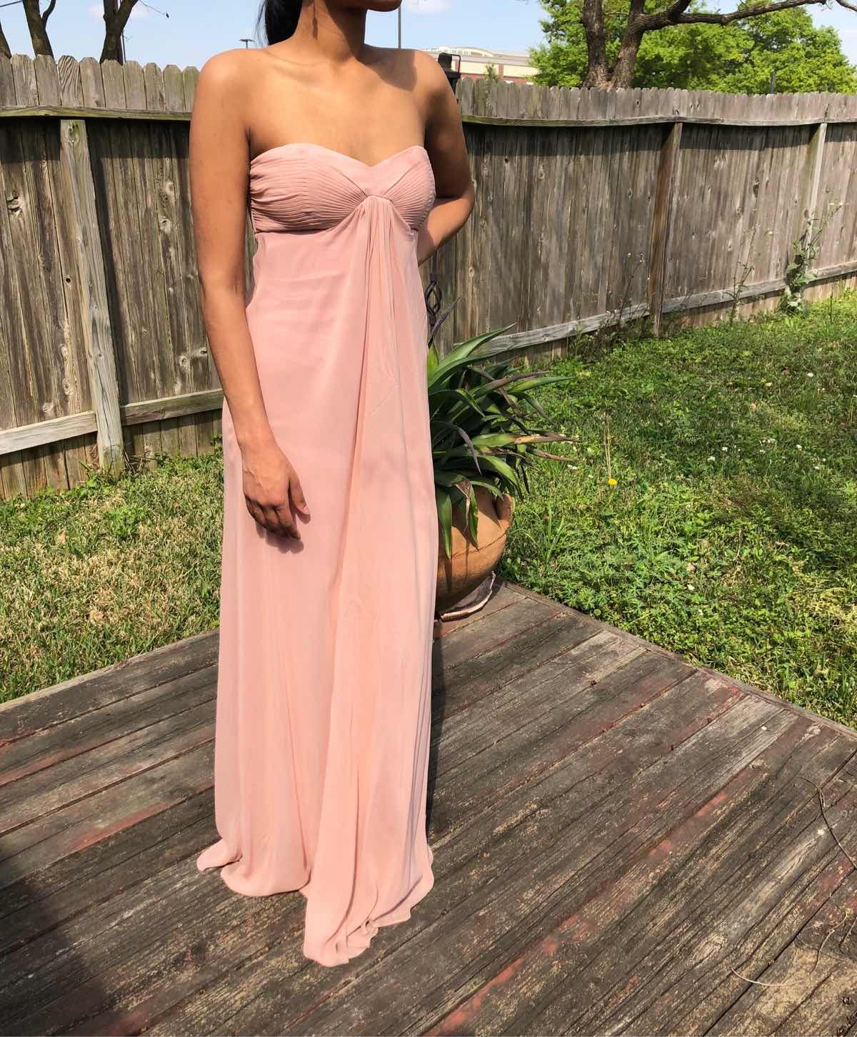 Guess by Marciano Size 2 Bridesmaid Strapless Coral Floor Length Maxi on Queenly
