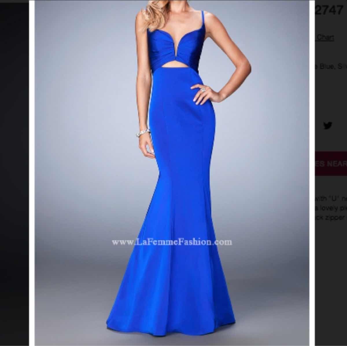 Size 2 Pageant Royal Blue Mermaid Dress on Queenly