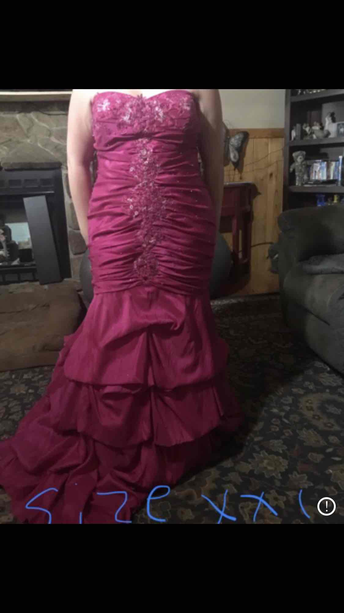 Plus Size 18 Pink Mermaid Dress on Queenly