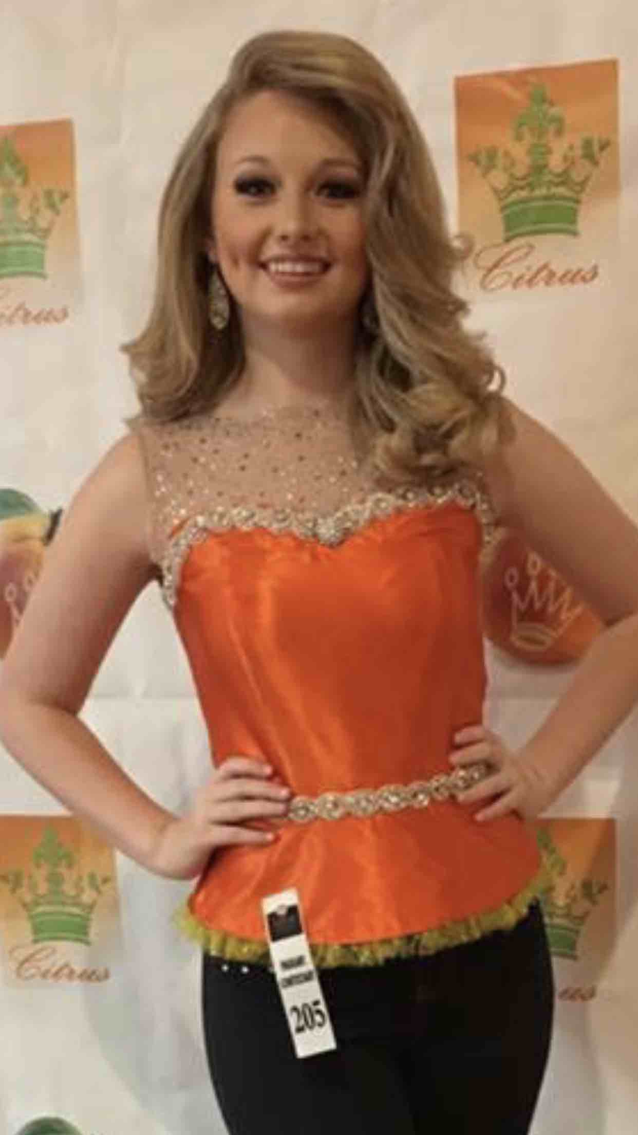 Custom Size 4 Pageant Orange Cocktail Dress on Queenly