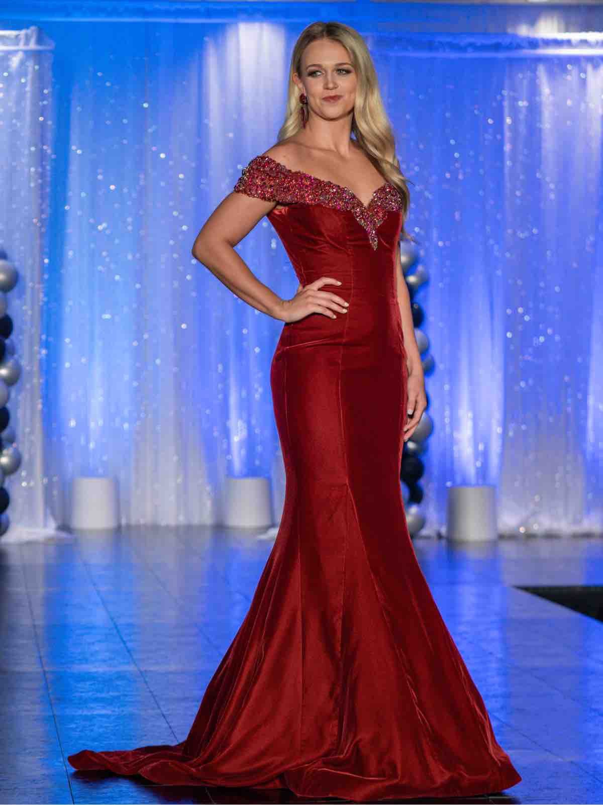 Sherri Hill Size 4 Prom Off The Shoulder Velvet Burgundy Red Mermaid Dress on Queenly