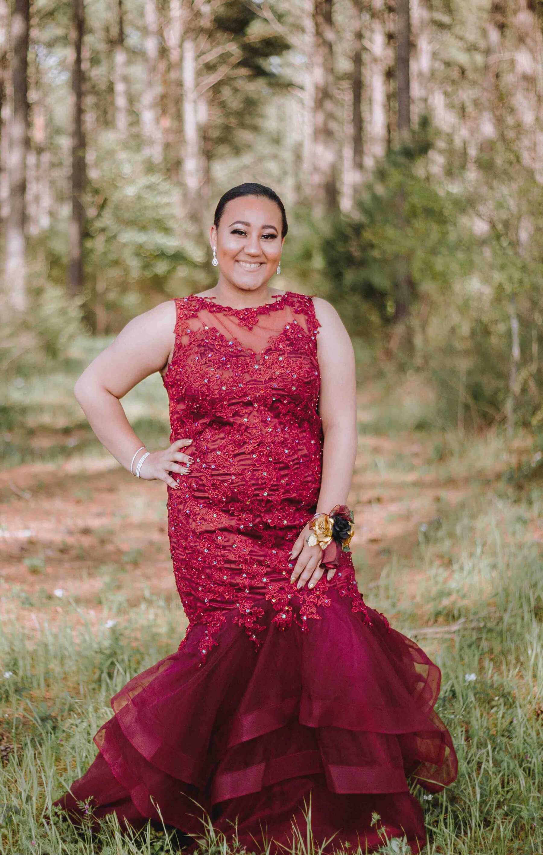 Plus Size 16 Burgundy Red Mermaid Dress on Queenly