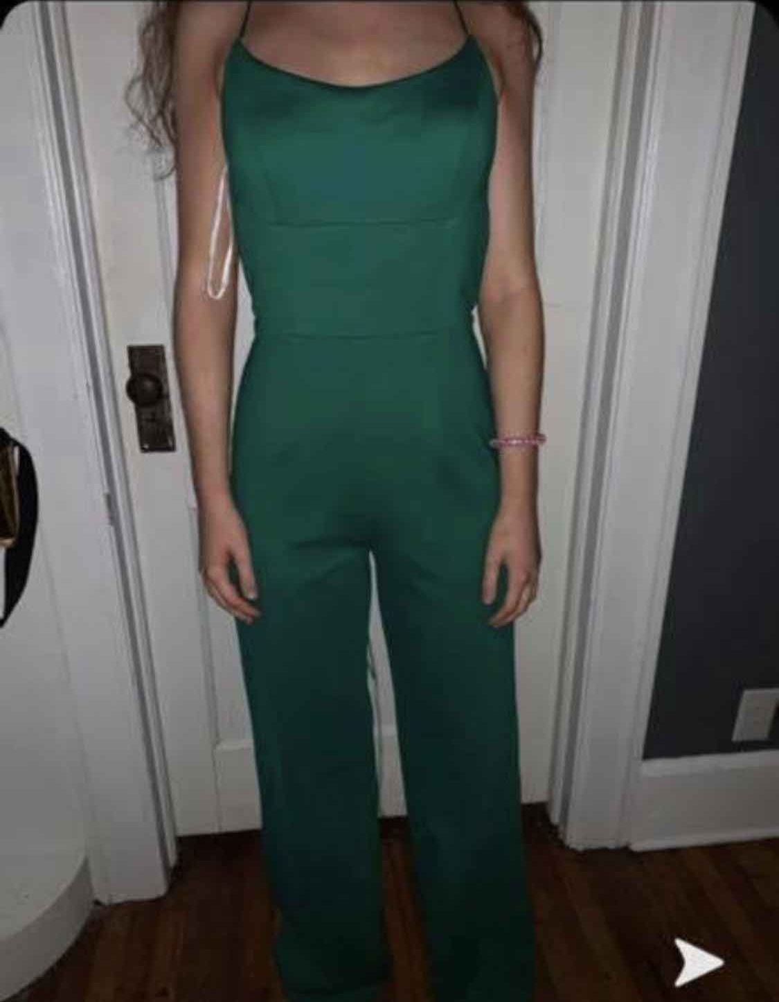 Sherri Hill Size 6 Green Romper/jumpsuit Dress on Queenly
