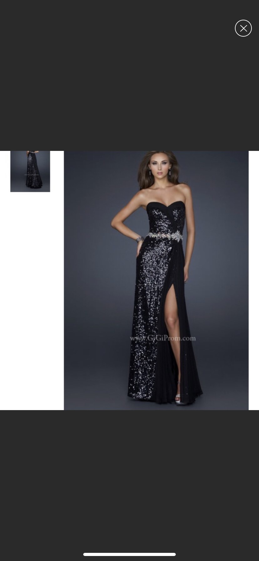 Gigi couture  Size 6 Prom Black Side Slit Dress on Queenly