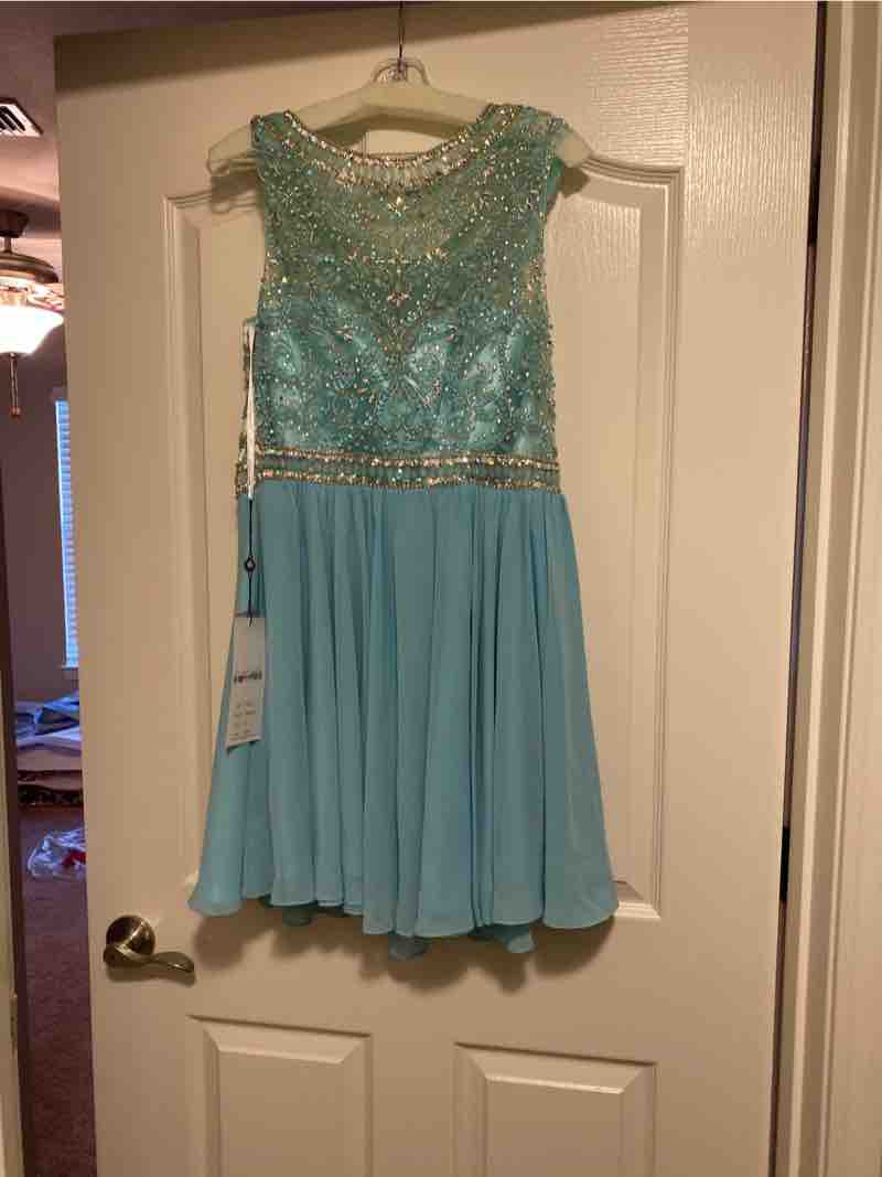 Alyce Paris Plus Size 16 Homecoming Blue Cocktail Dress on Queenly
