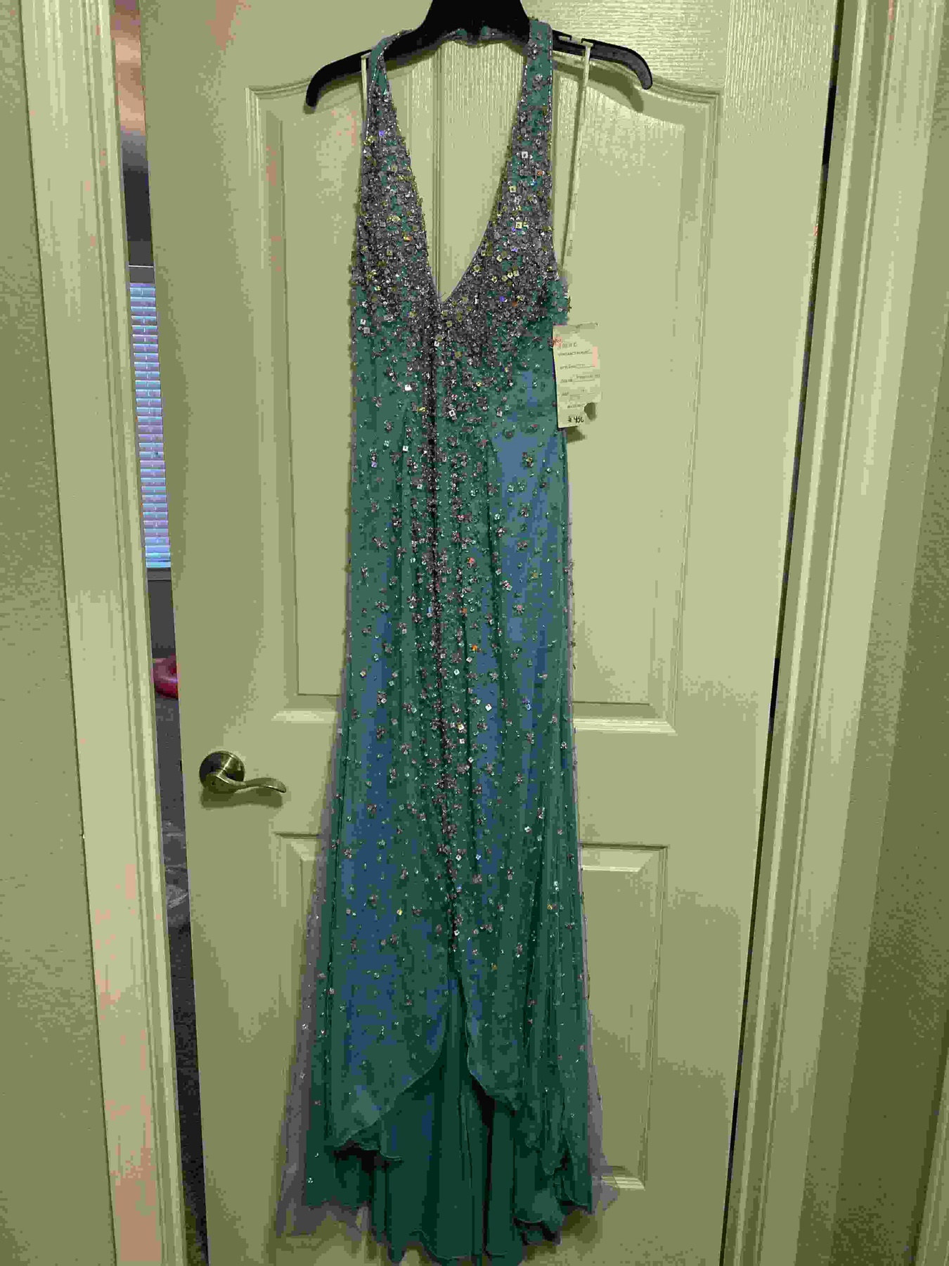 Size 14 Prom Blue Side Slit Dress on Queenly