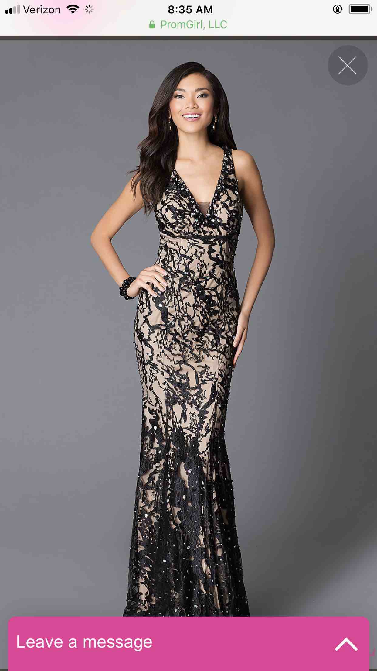 Jovani Size 8 Prom Lace Black Mermaid Dress on Queenly