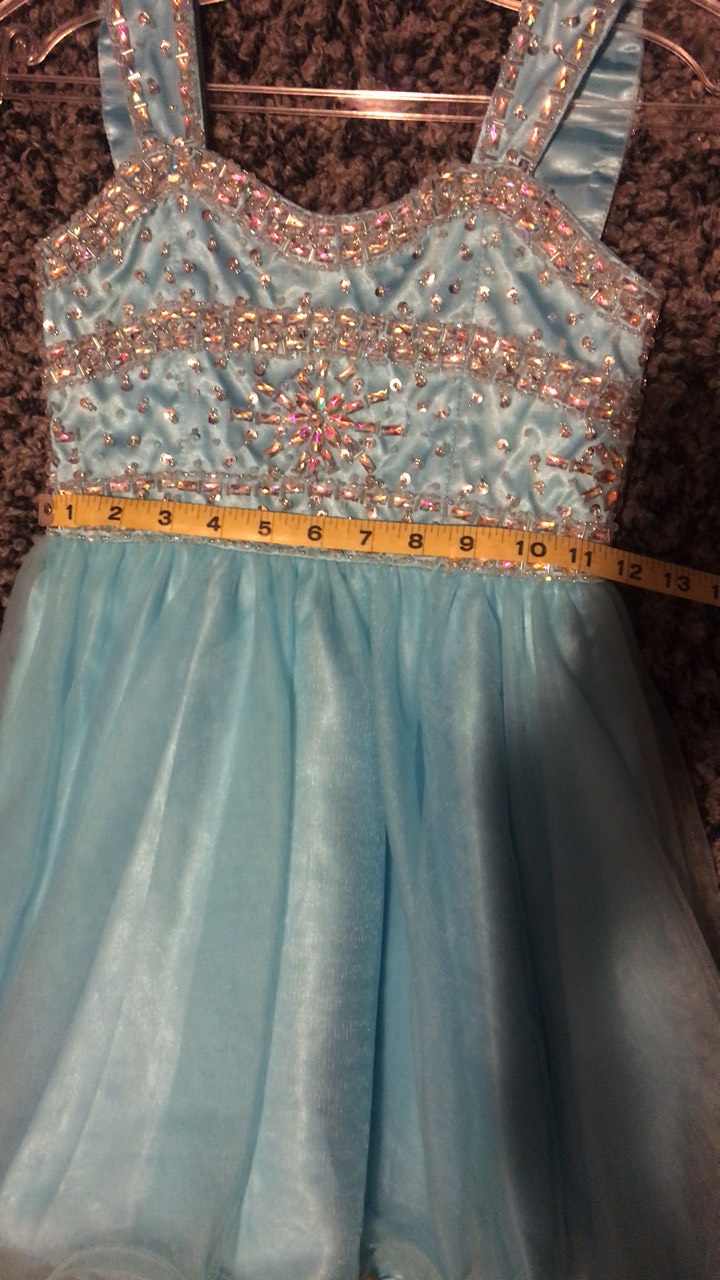Girls Size 6 Blue Cocktail Dress on Queenly