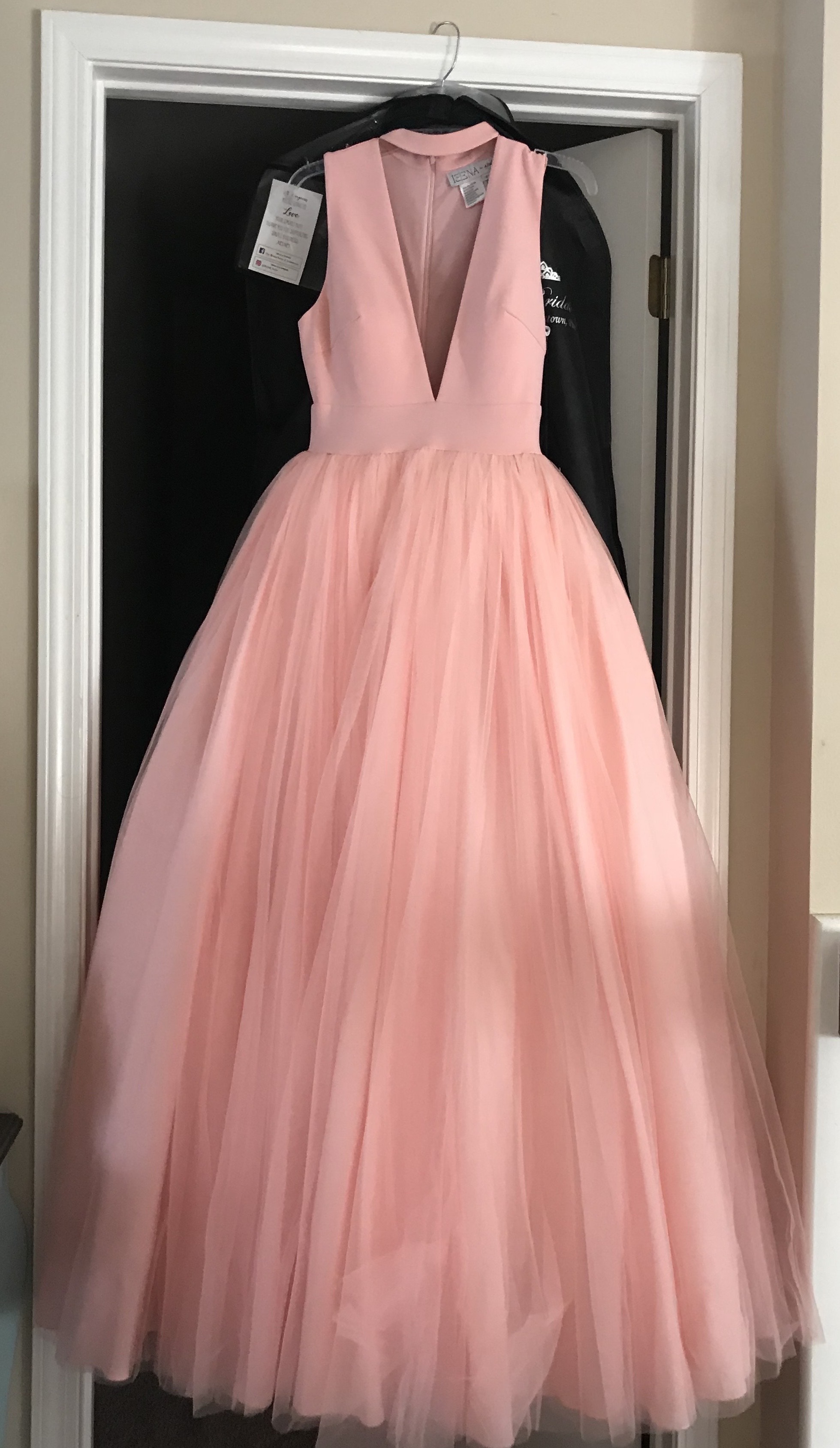 Mac Duggal Size 4 Prom Plunge Pink Ball Gown on Queenly