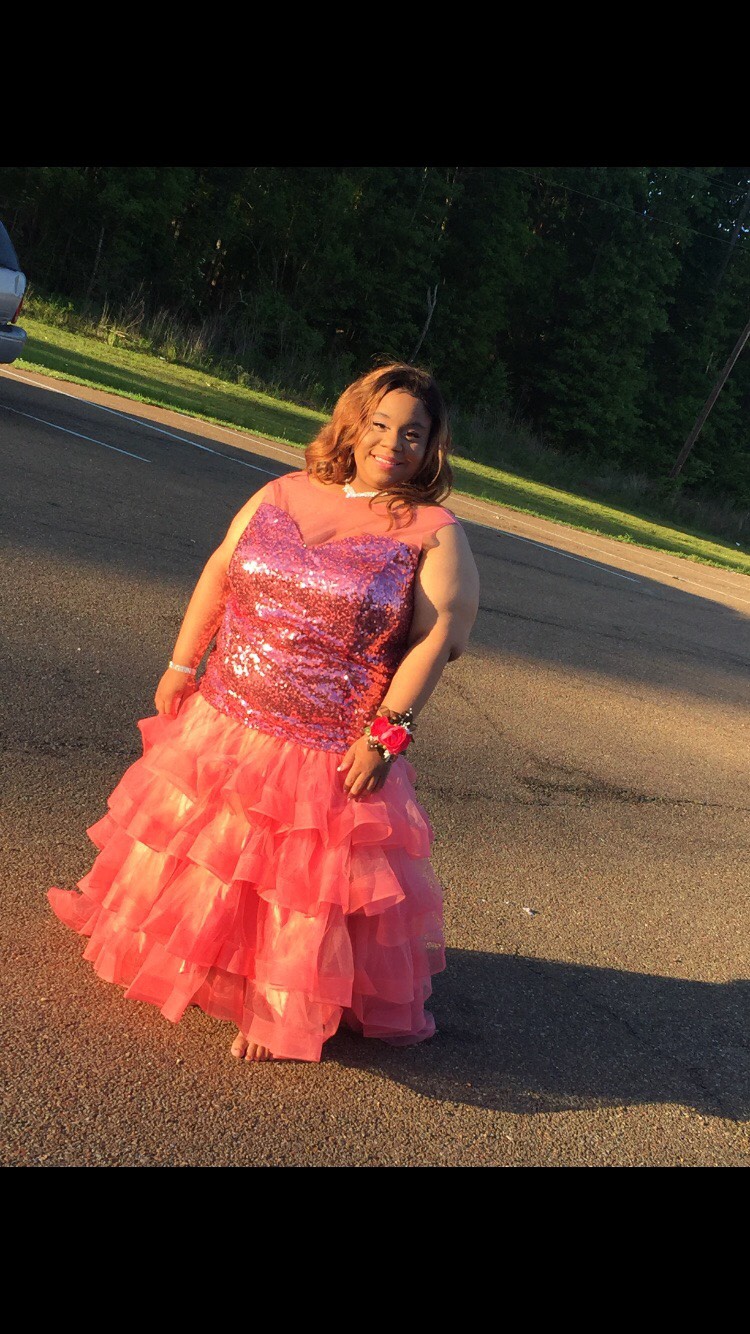 Plus Size 26 Pink Mermaid Dress on Queenly