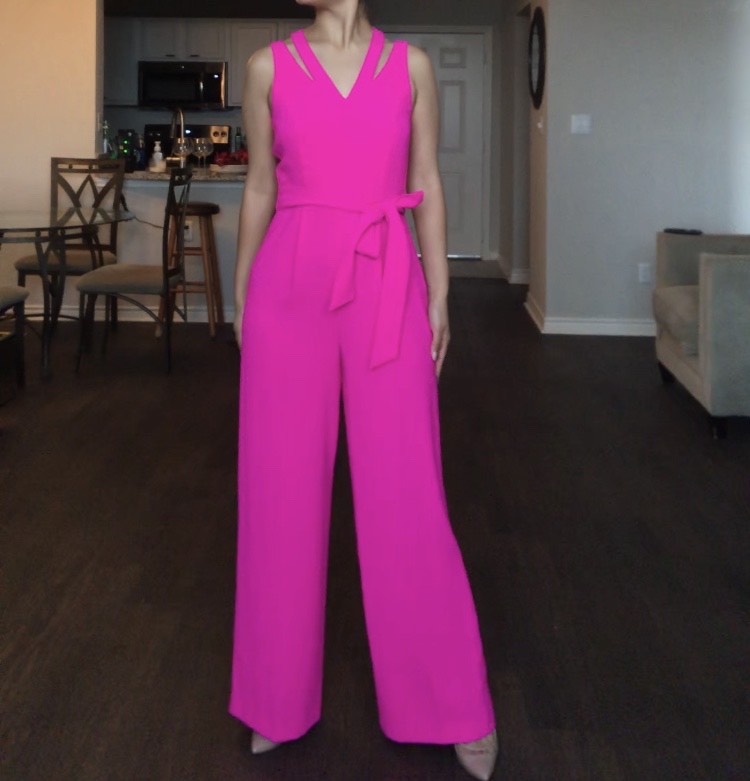 Size 4 Pink Romper/jumpsuit Dress on Queenly