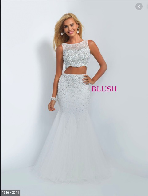 Blush Prom White Size 6 Prom Mermaid Dress on Queenly