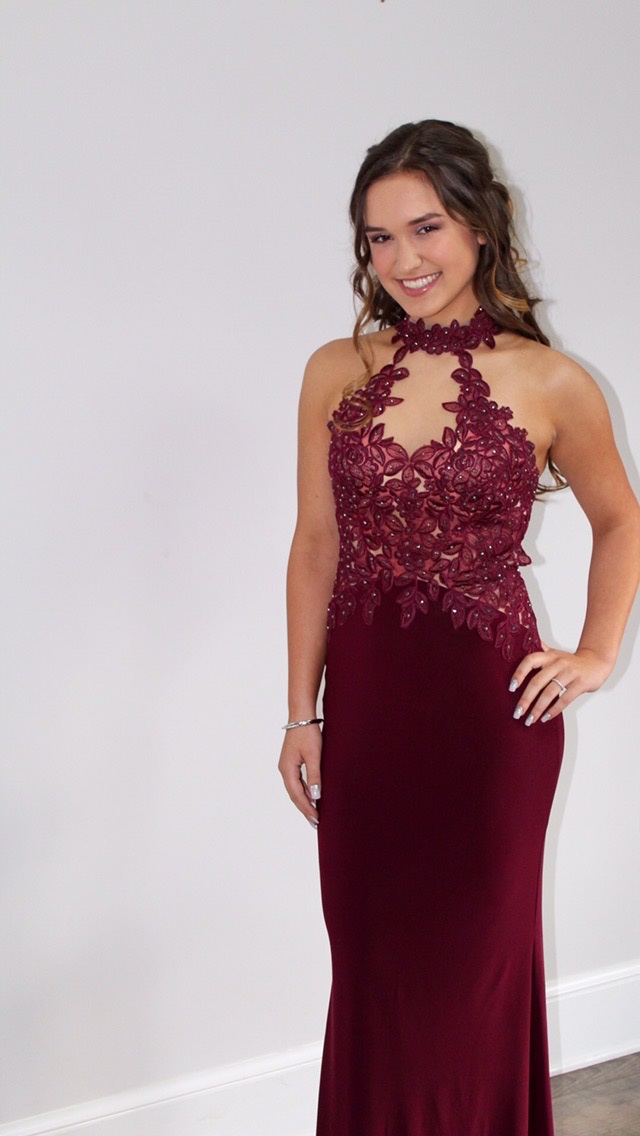 Faviana Size 6 Prom Burgundy Red Floor Length Maxi on Queenly