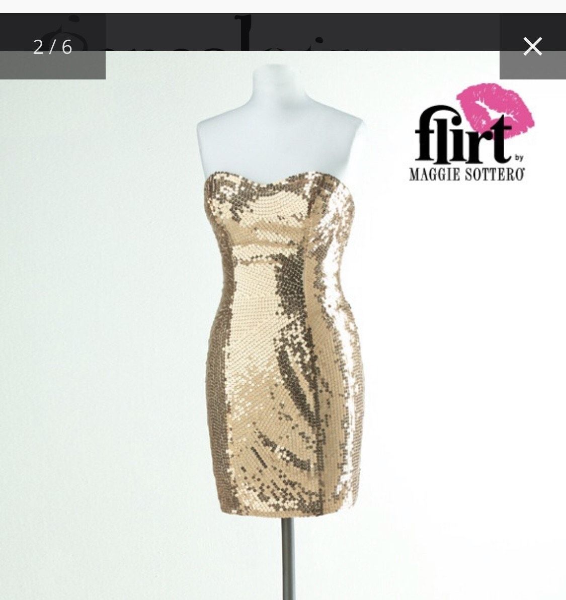 Gold Size 6 Cocktail Dress on Queenly