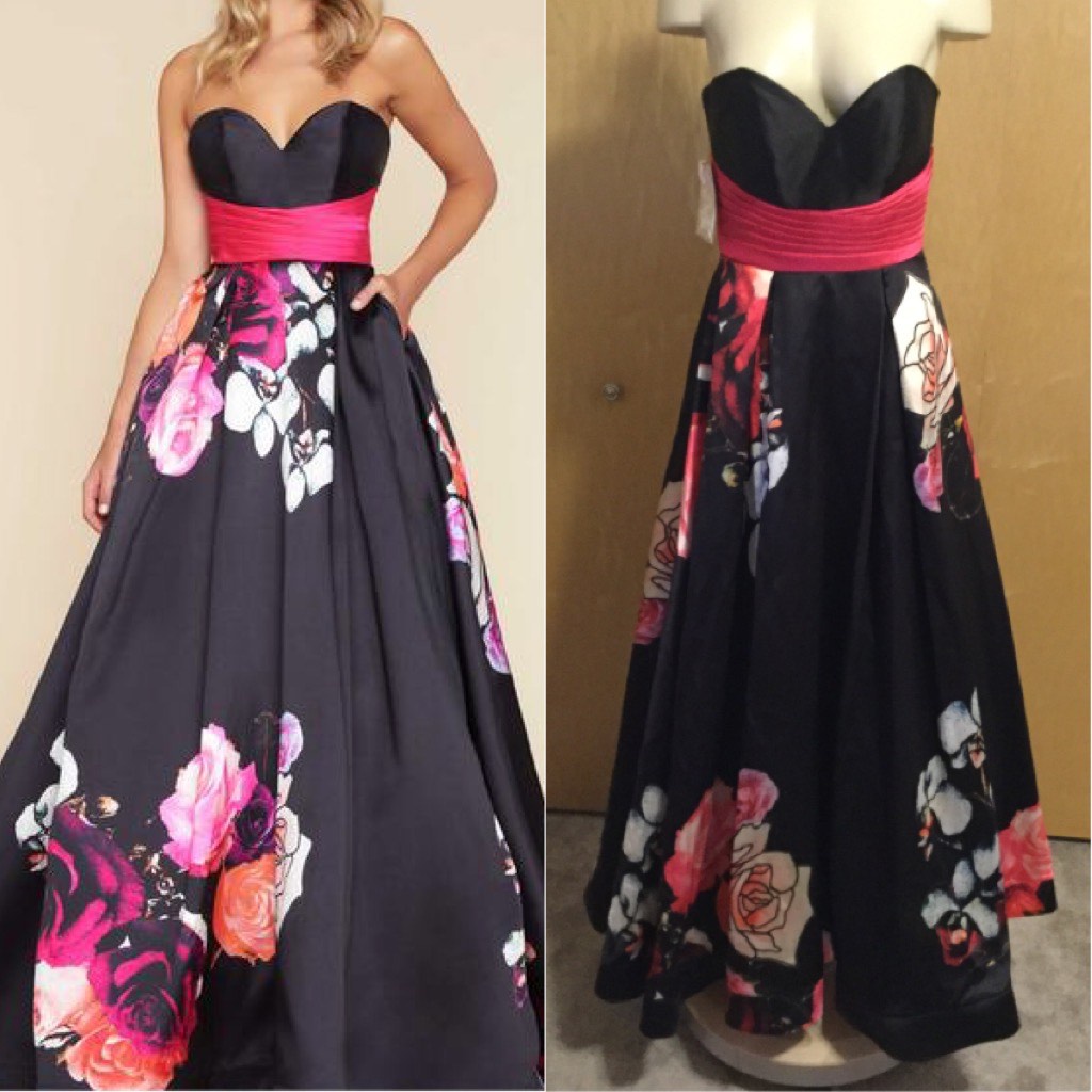 Mac Duggal Size 2 Strapless Satin Black Ball Gown on Queenly