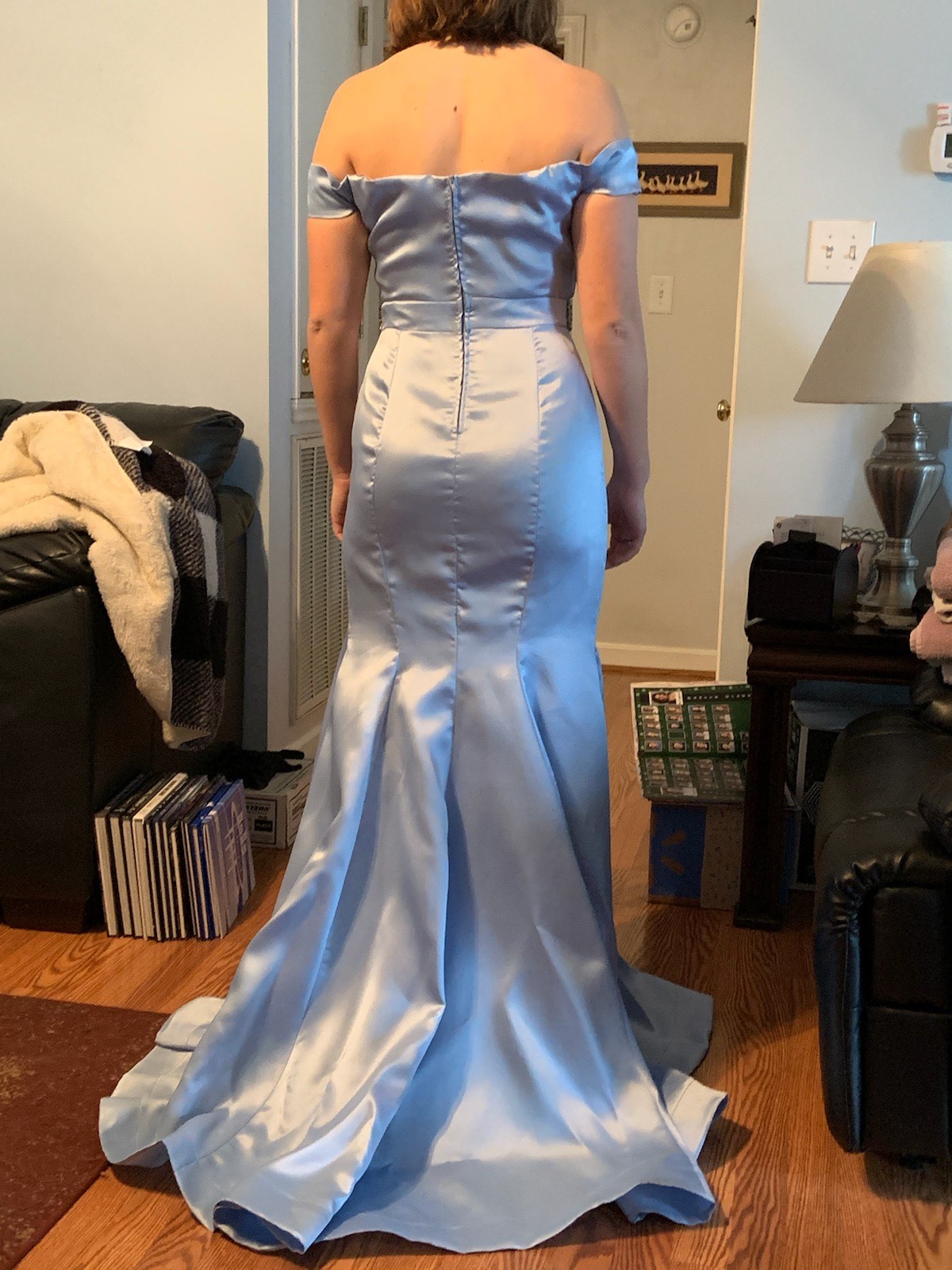 Size 14 Blue Mermaid Dress on Queenly