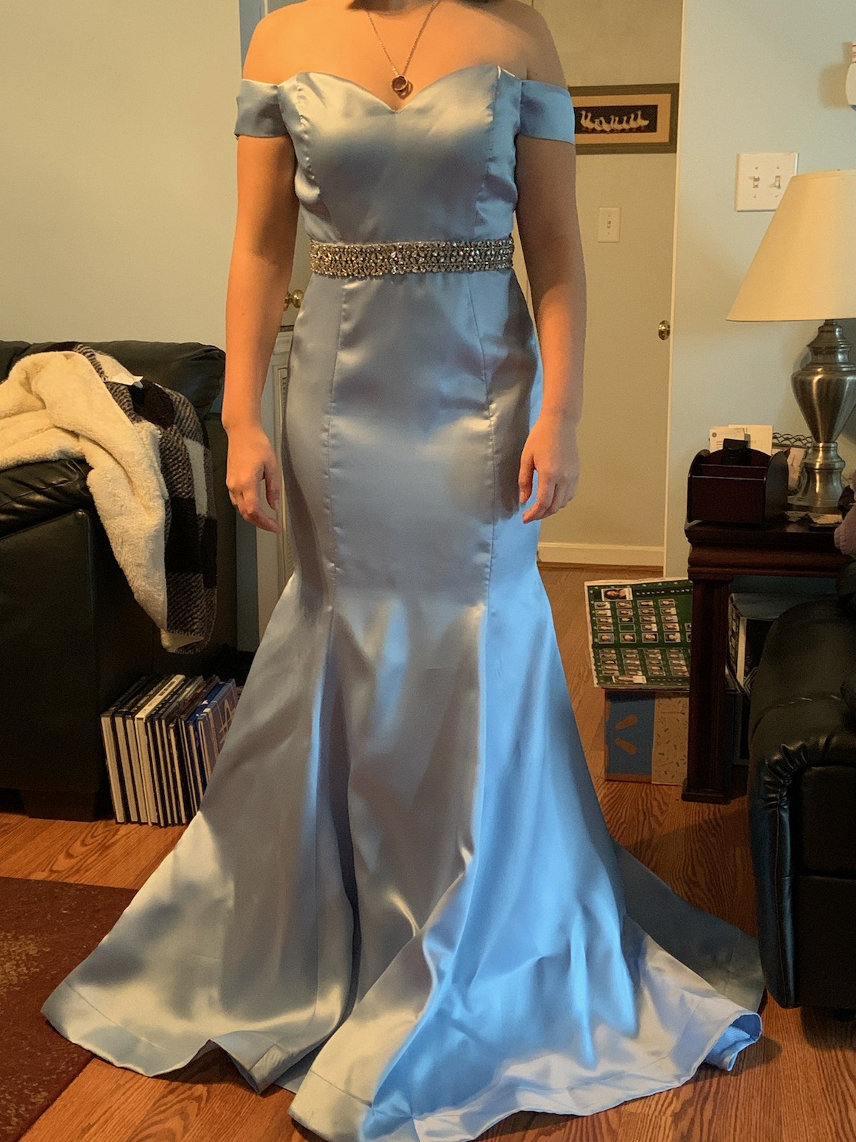 Size 14 Blue Mermaid Dress on Queenly