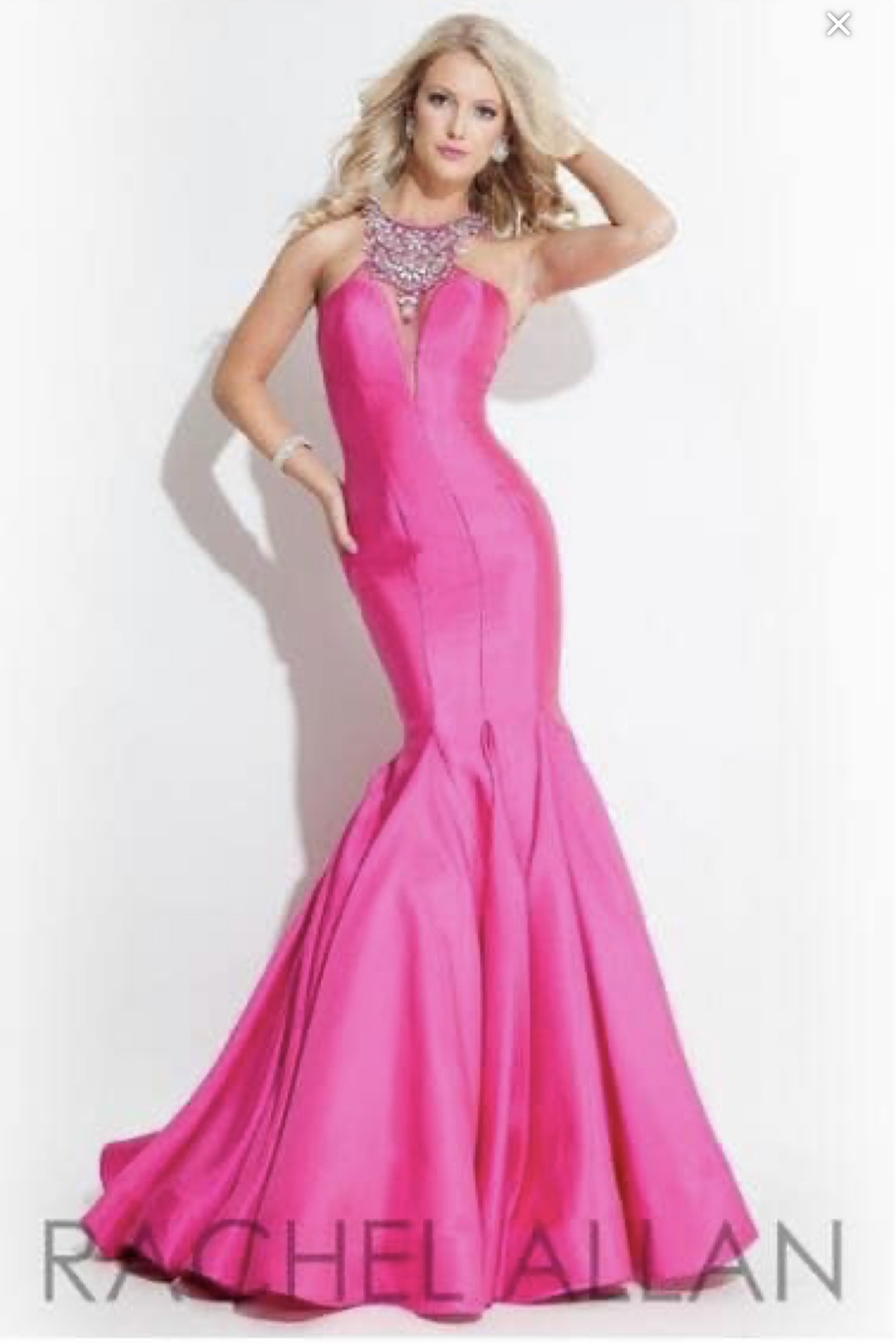 Rachel Allan Size 8 Pink Mermaid Dress on Queenly
