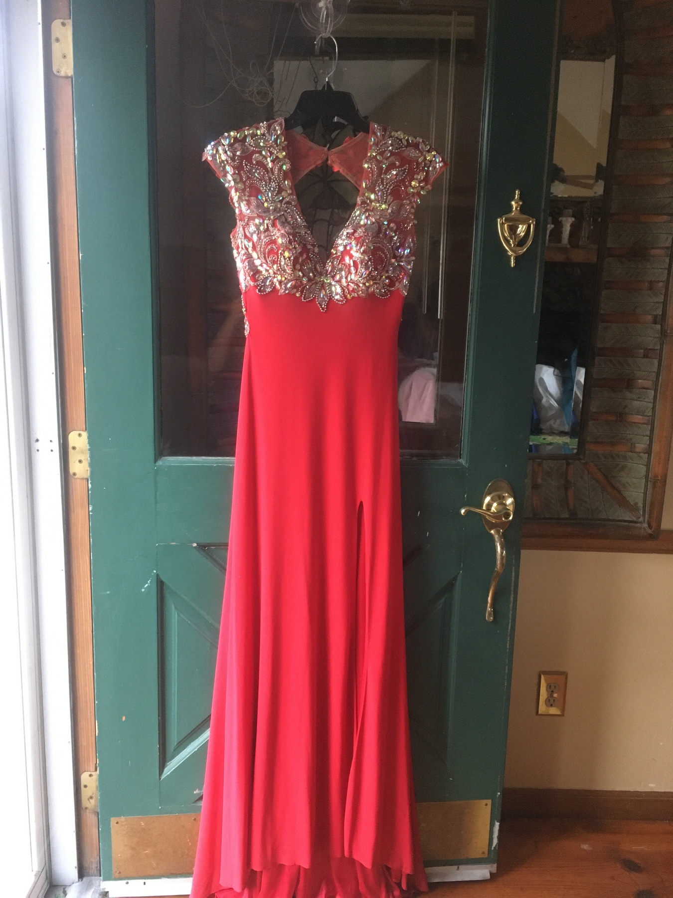 Tony Bowls Size 2 Red Side Slit Dress on Queenly