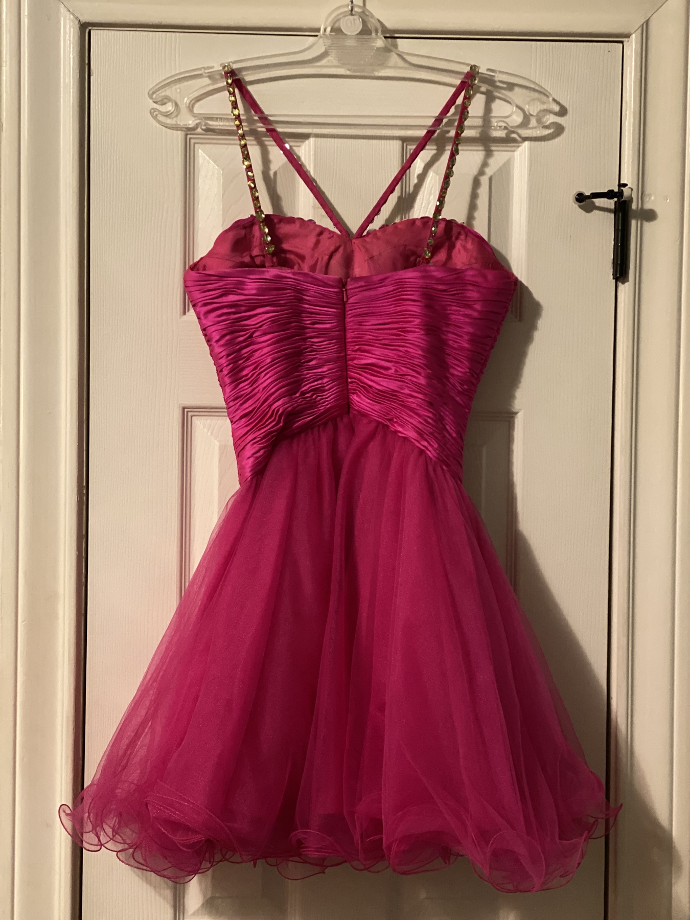 Sherri Hill Size 4 Homecoming Sequined Hot Pink Cocktail Dress on Queenly
