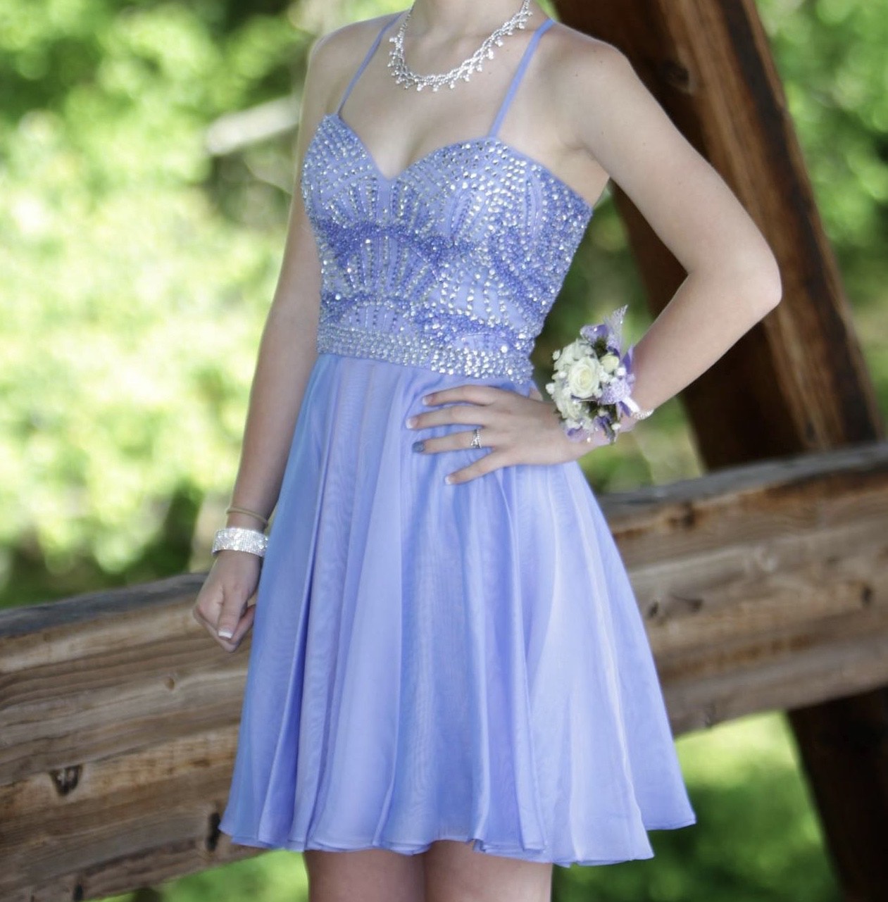 Sherri Hill Size 00 Prom Sequined Blue Cocktail Dress on Queenly