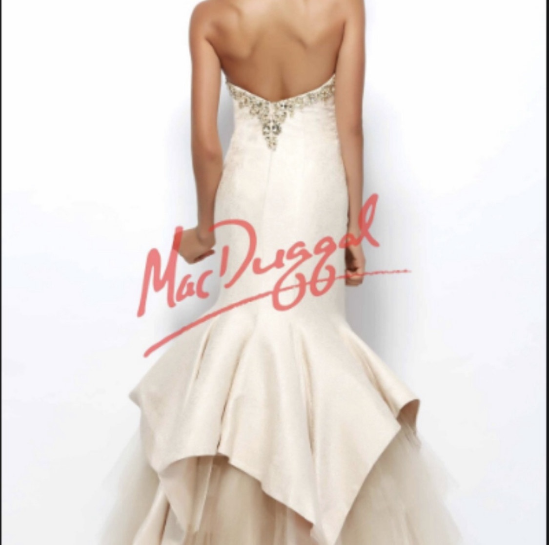 Mac Duggal Size 4 Prom Strapless Gold Mermaid Dress on Queenly