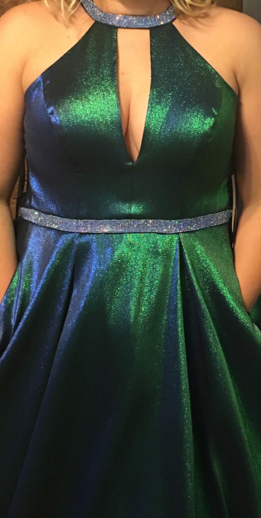 Size 12 Green Ball Gown on Queenly
