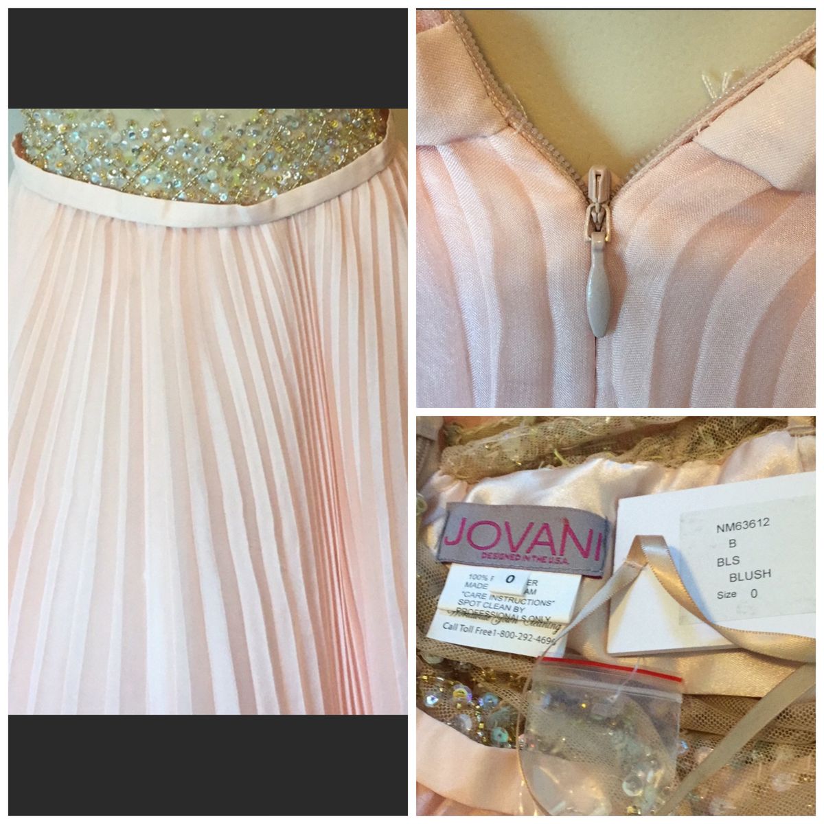 Jovani Size 0 Prom Plunge Sheer Light Pink Ball Gown on Queenly