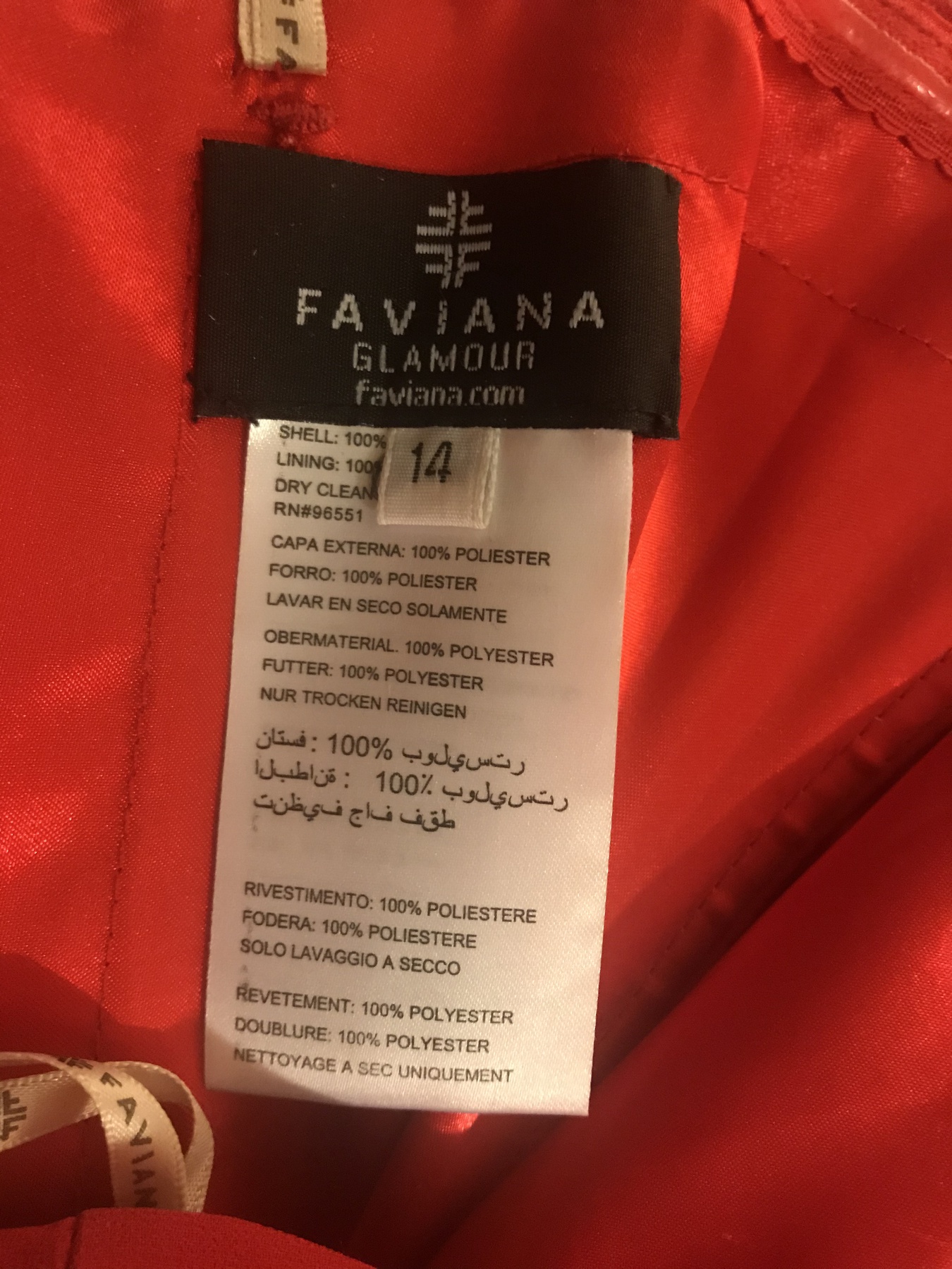 Faviana Red Size 14 Side Slit Strapless Short Height Train Dress on Queenly