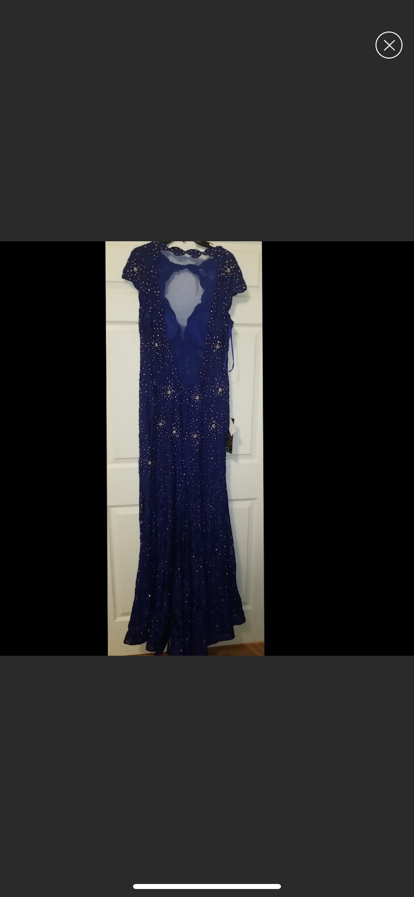 Jovani Royal Blue Size 16 Plus Size Ball Gown Mermaid Dress on Queenly