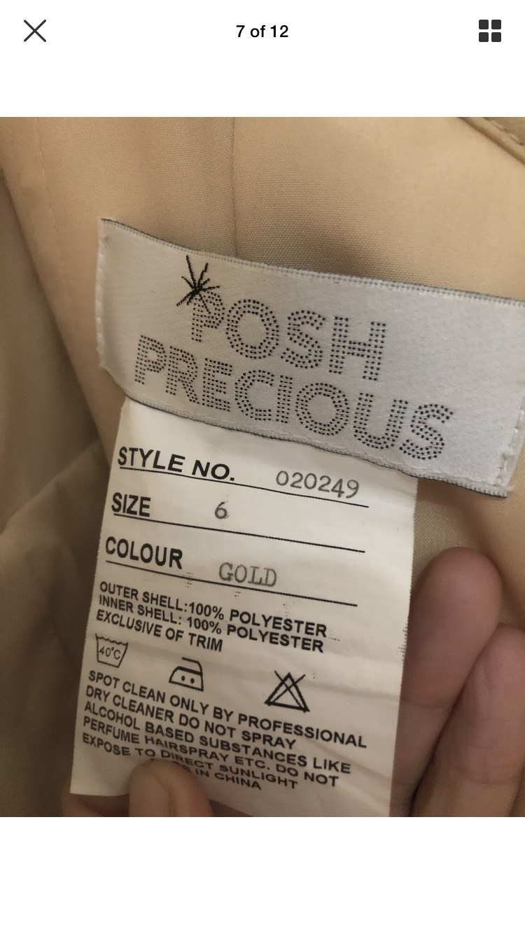 Posh Precious Gold Size 6 A-line Dress on Queenly