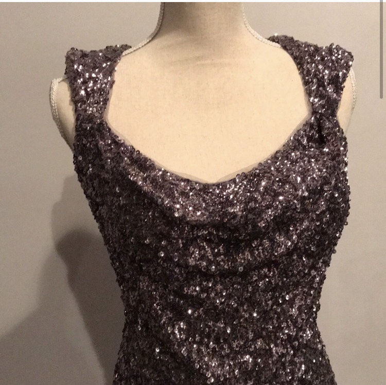 Sherri Hill Silver Size 4 Homecoming Backless Cocktail Dress on Queenly