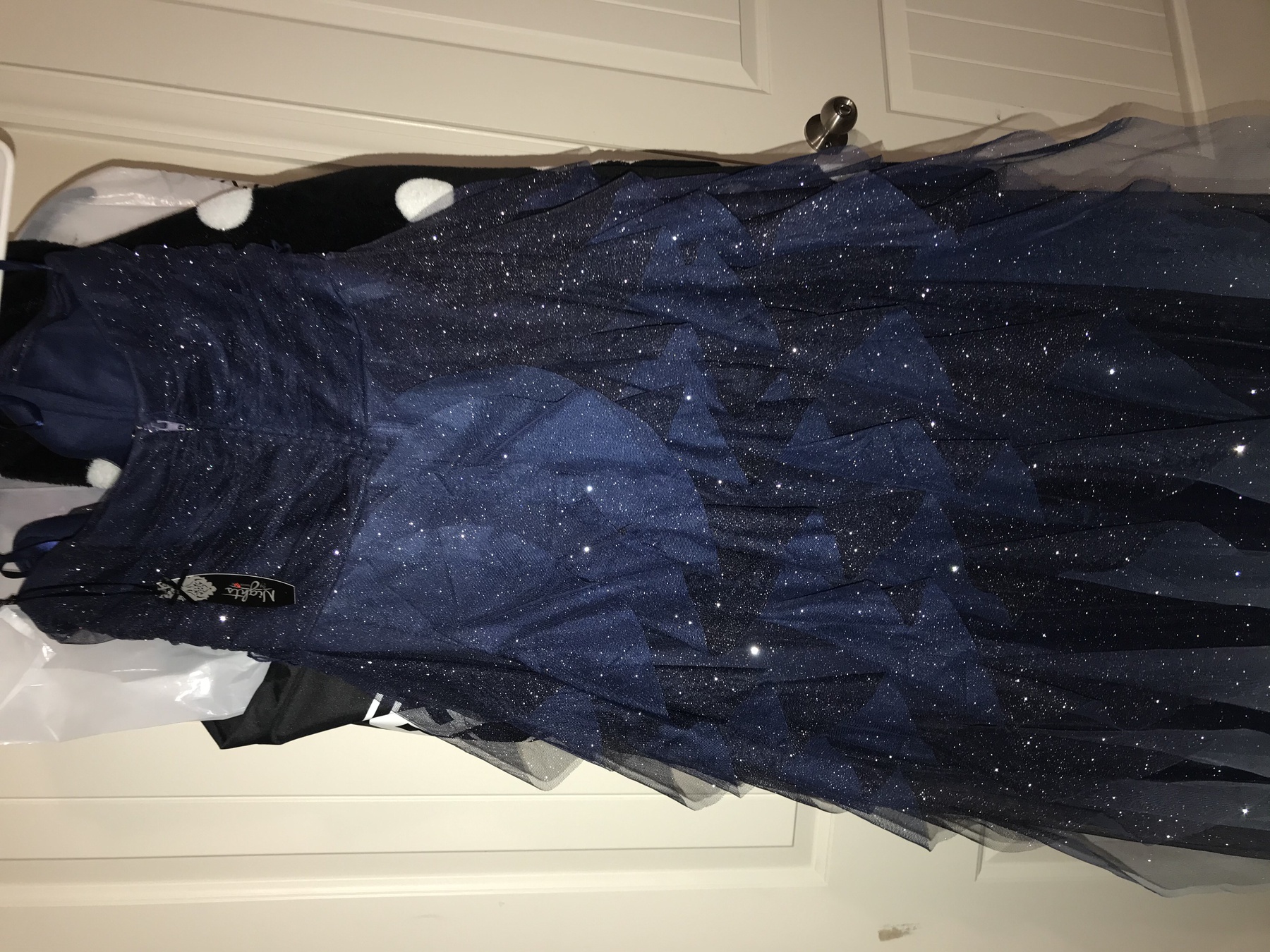 Size 10 Pageant Strapless Blue Ball Gown on Queenly