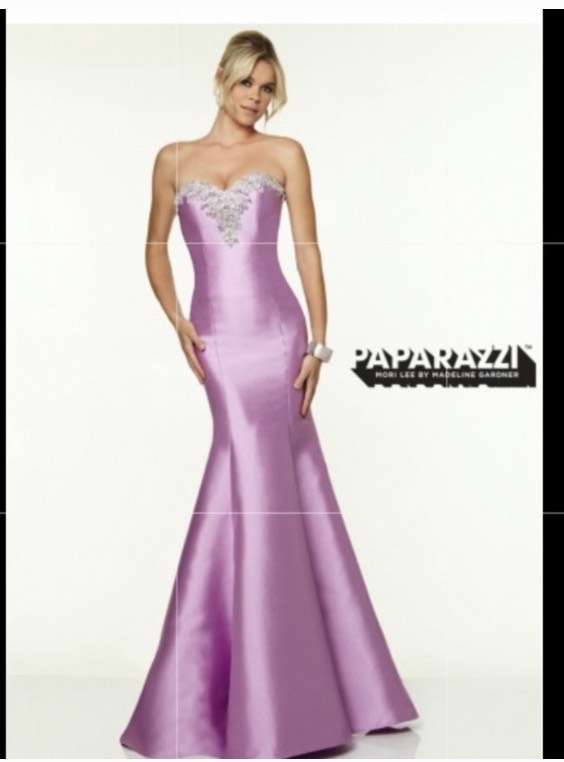 Size 4 Satin Purple Mermaid Dress on Queenly