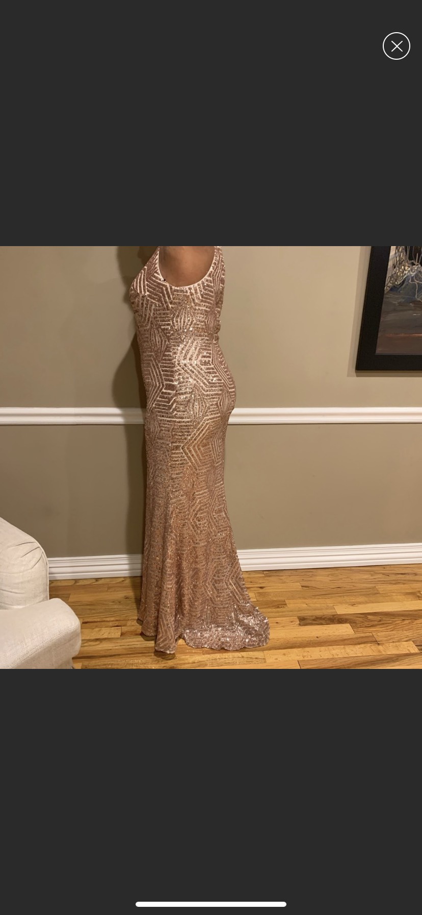 Gold Size 14 Straight Dress on Queenly