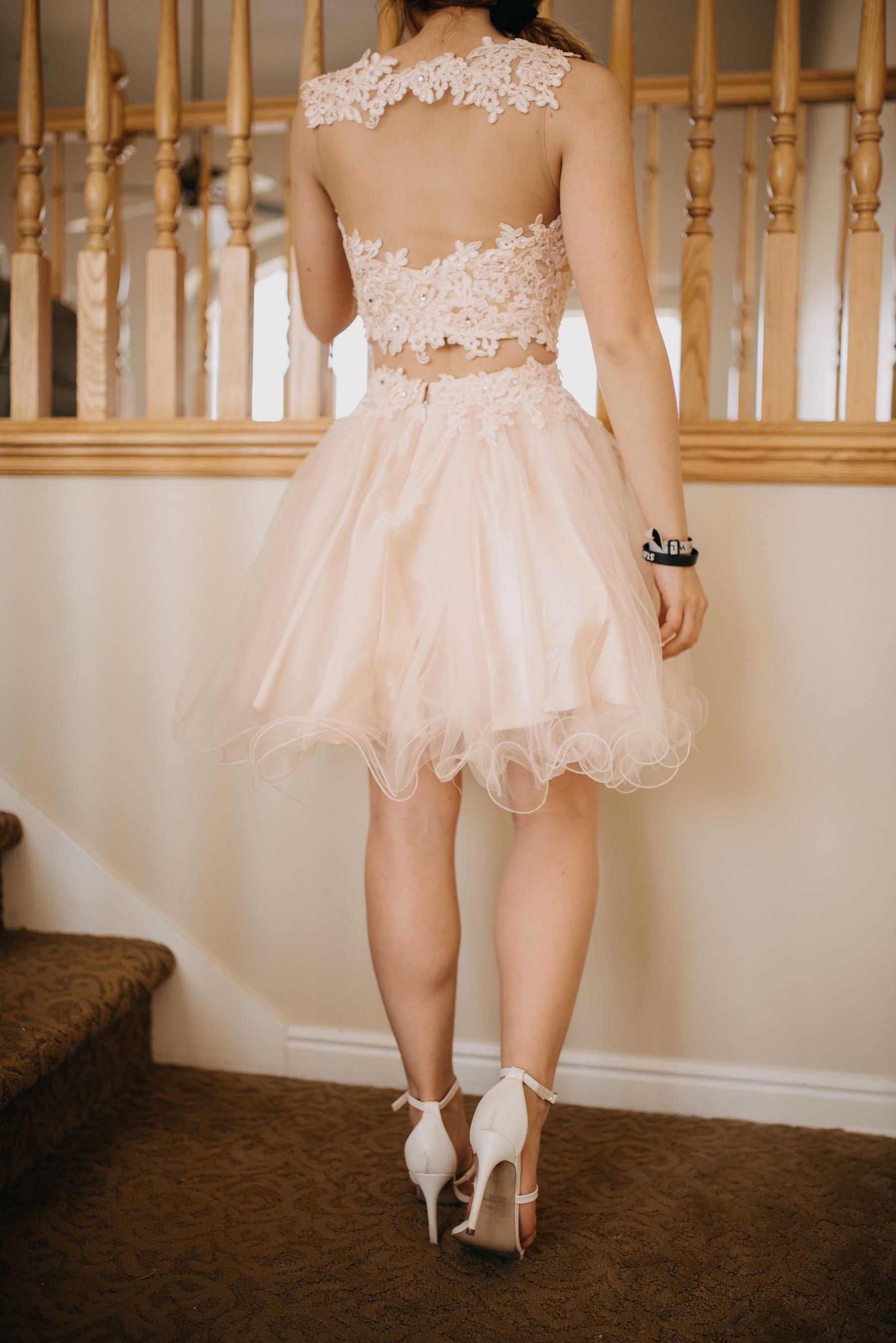 Size 2 Homecoming Lace Pink Cocktail Dress on Queenly