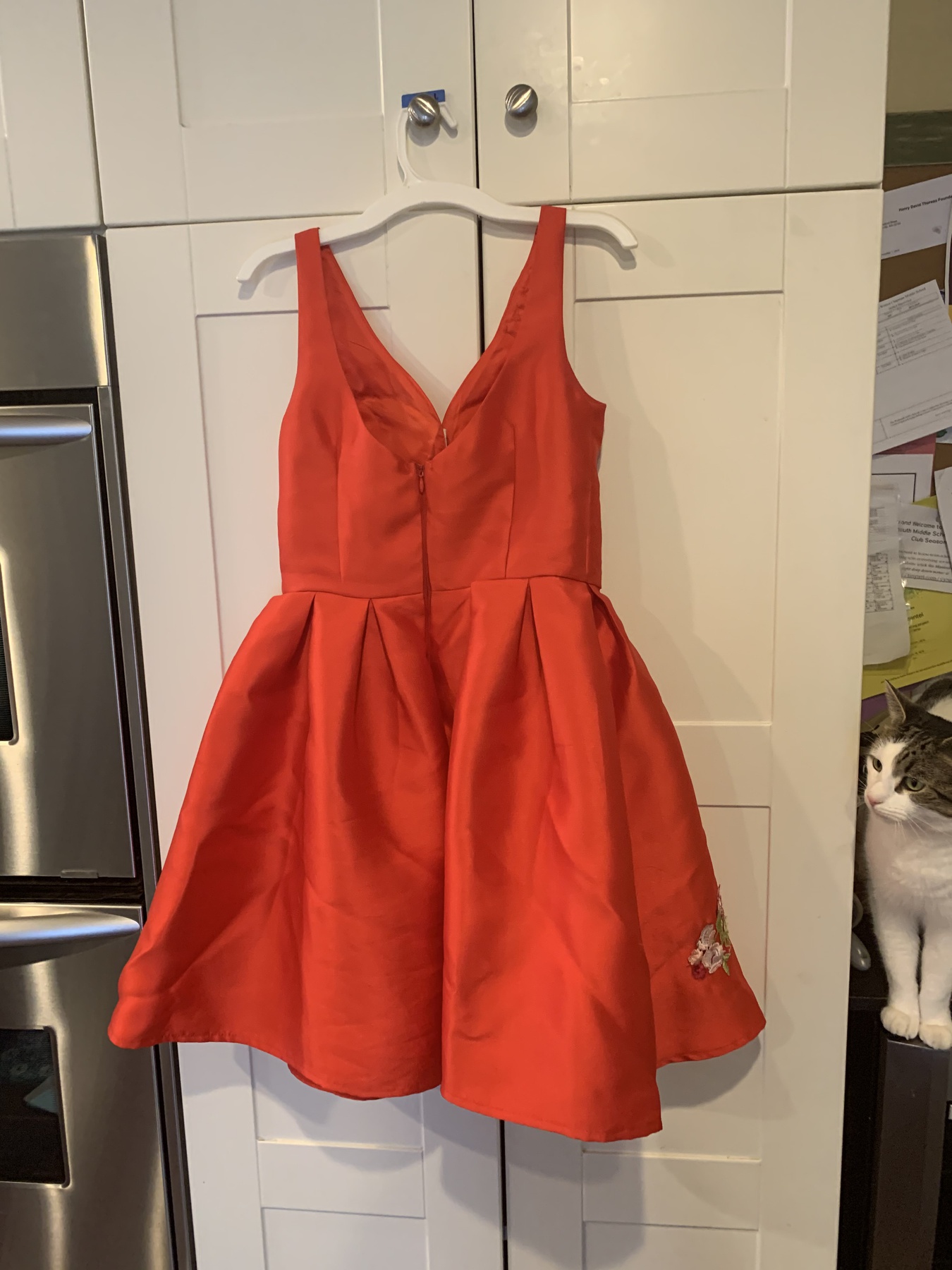 Size 0 Homecoming Satin Red Cocktail Dress on Queenly