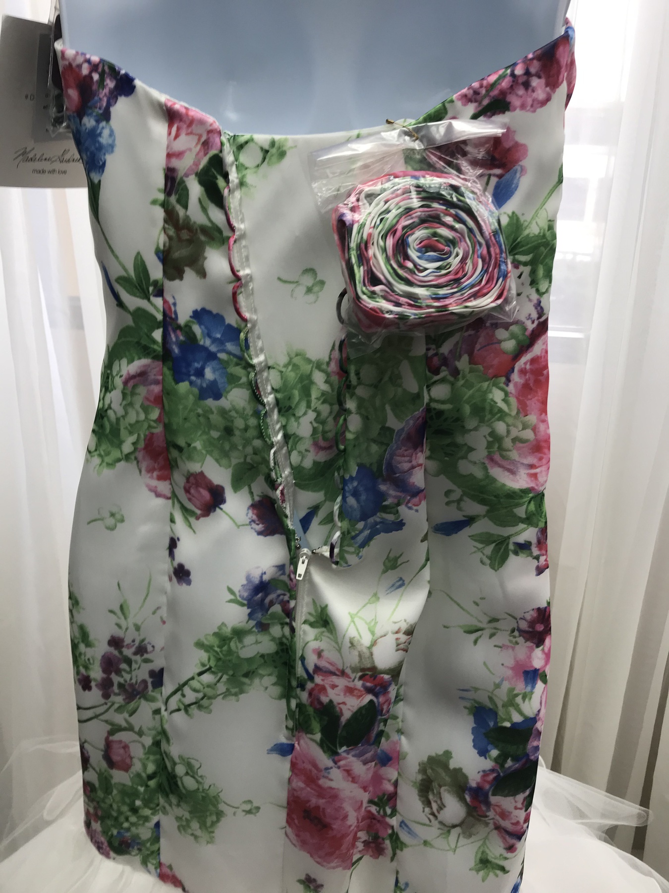 MoriLee Size 4 Strapless Floral Multicolor Mermaid Dress on Queenly