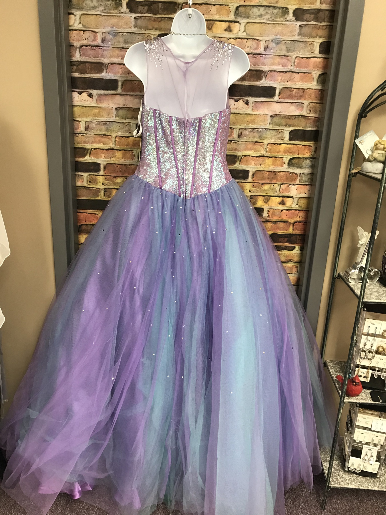 Anjali Size 4 Prom Blue Ball Gown on Queenly