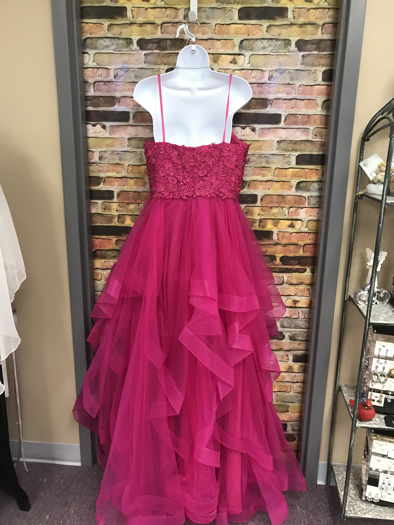 La Femme Size 10 Pink Ball Gown on Queenly