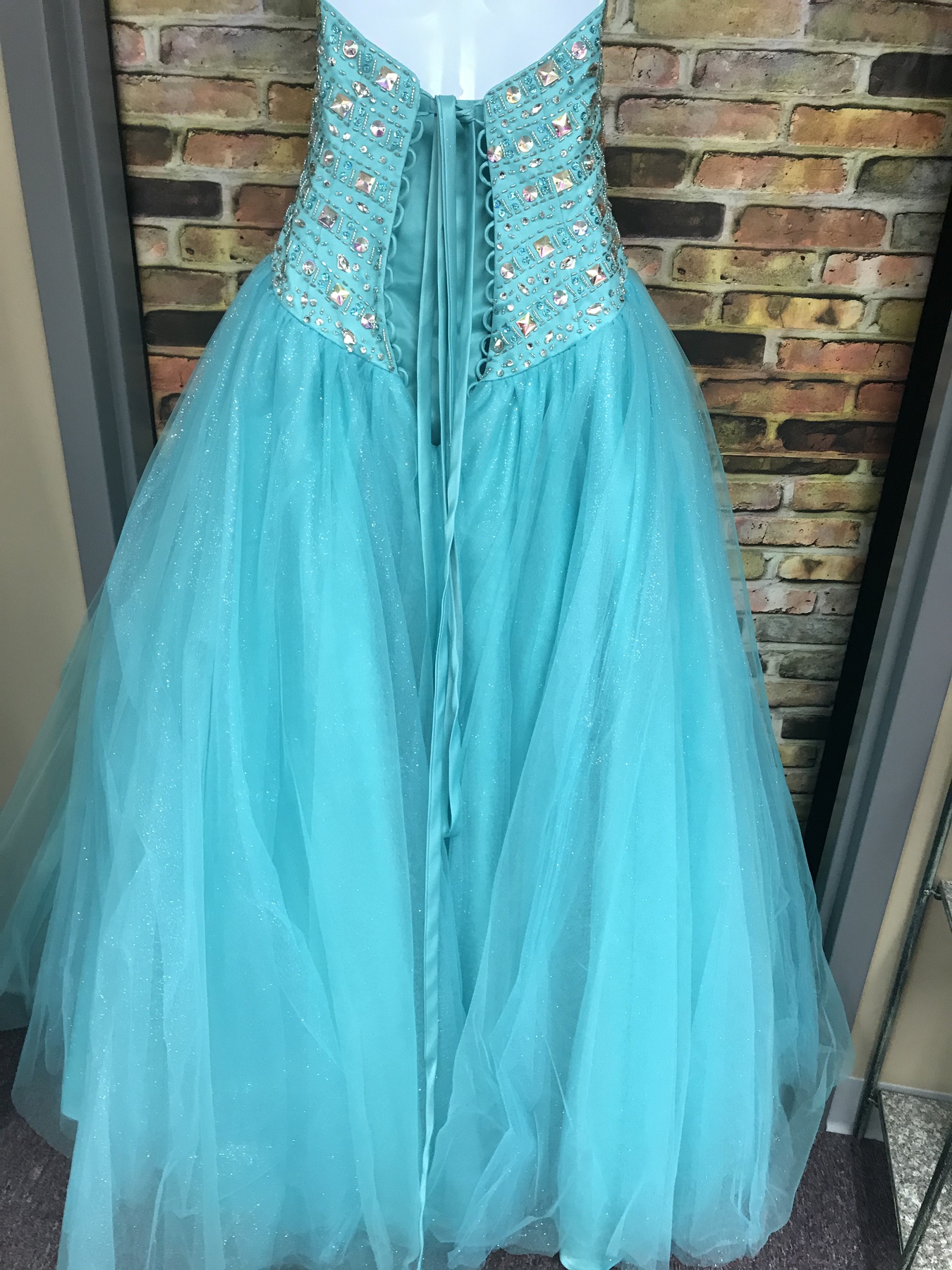 Size 10 Blue Ball Gown on Queenly