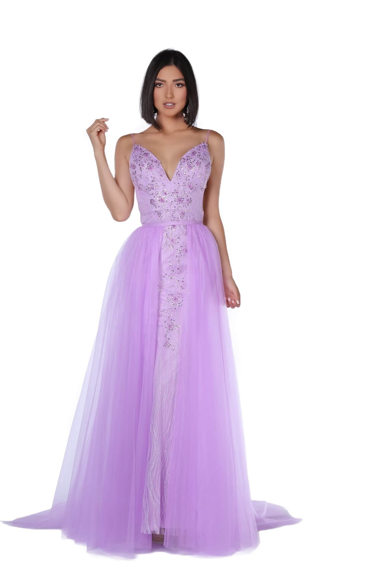 Vienna Size 2 Prom Purple Dress With Train on Queenly