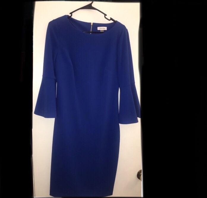Calvin Klein Size 8 Pageant Blue A-line Dress on Queenly