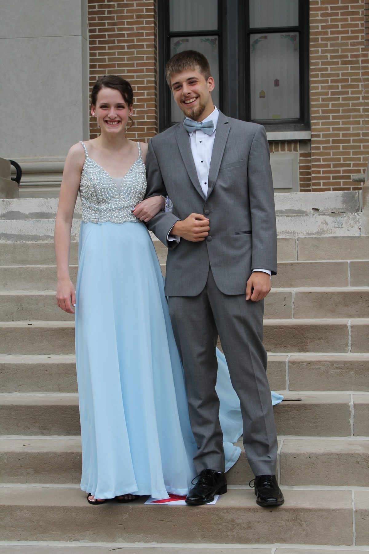 Size 0 Prom Sequined Light Blue A-line Dress on Queenly