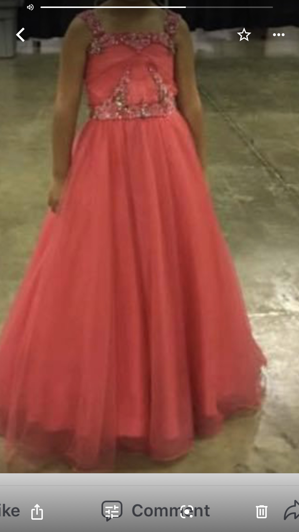 Sherri Hill Girls Size 8 Sequined Coral Ball Gown on Queenly
